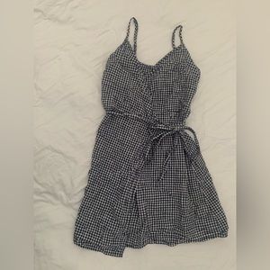Aerie gingham wrap dress summer picnic vibes